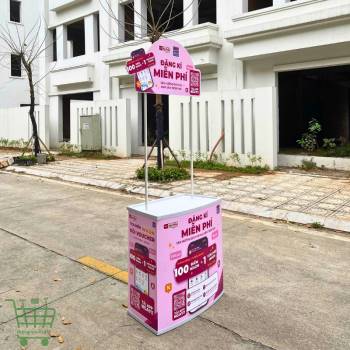 Quầy nhựa di động, booth sampling, quầy bán hàng nhựa