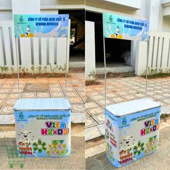 Quầy nhôm mạng nhện, booth sampling nhôm mạng nhện