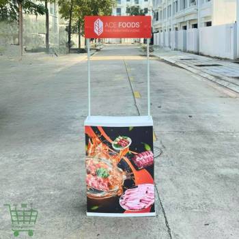 Quầy nhựa mini, booth sampling nhựa mini