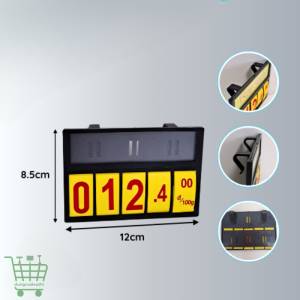 Bảng cài lật số màu vàng, bảng giá siêu thị