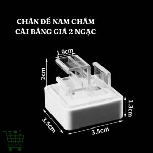 Chân nam châm 2 ngạc gắn khung bảng giá