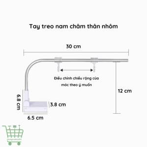 Tay treo nam châm thân nhôm, tay treo phân vùng 