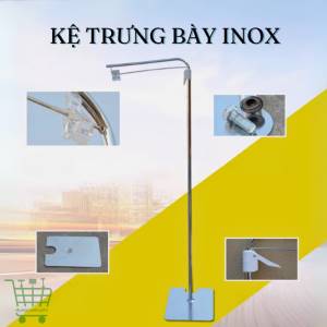 Kệ trưng bày inox, giá treo poster